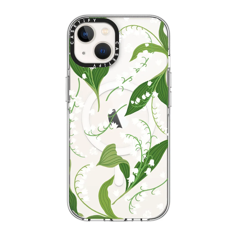 Clear iPhone 13 Case MagSafe Compatible - Lily of the Valley