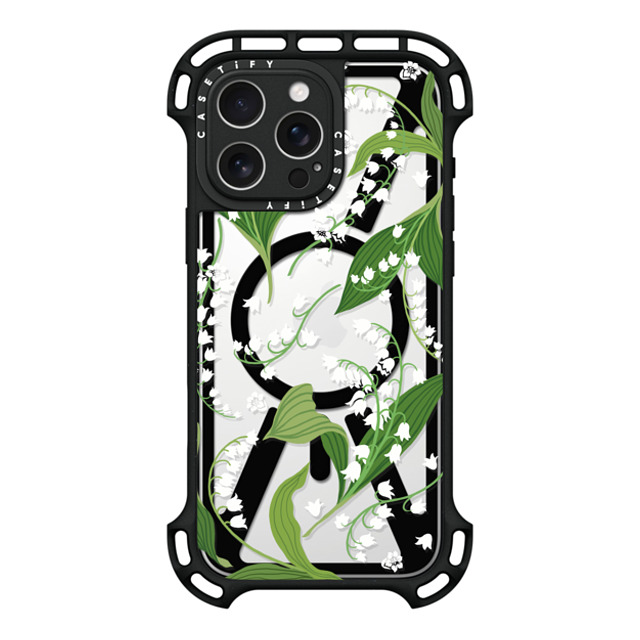 CASETiFY iPhone 16 Pro Max Case Black ウルトラ バウンスケース MagSafe対応 フローラル Lily of the Valley CASETiFY iPhone 16 Pro Max Case Black ウルトラ バウンスケース MagSafe対応 フローラル Lily of the Valley