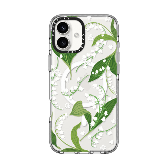 CASETiFY iPhone 16 Plus Case Clear Clear Case MagSafe Compatible フローラル Lily of the Valley CASETiFY iPhone 16 Plus Case Clear Clear Case MagSafe Compatible フローラル Lily of the Valley