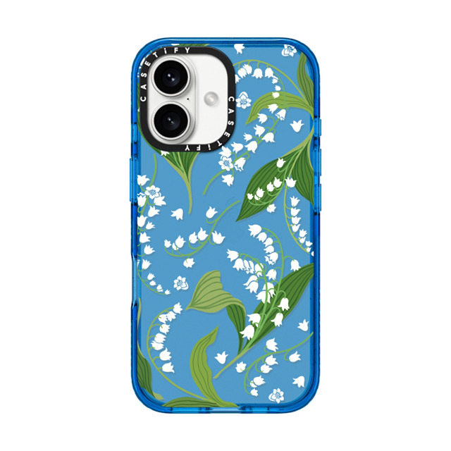 CASETiFY iPhone 16 Case スカイブルー Impact Case フローラル Lily of the Valley CASETiFY iPhone 16 Case スカイブルー Impact Case フローラル Lily of the Valley