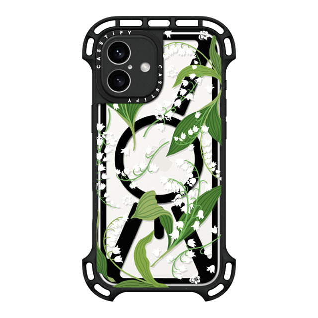 CASETiFY iPhone 16 Plus Case Black ウルトラ バウンスケース MagSafe対応 フローラル Lily of the Valley CASETiFY iPhone 16 Plus Case Black ウルトラ バウンスケース MagSafe対応 フローラル Lily of the Valley