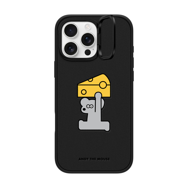 Seiji Matsumoto x CASETiFY iPhone 16 Pro Max ケース マットブラック インパクトリングスタンドケース MagSafe対応 ANDY & CHEESE