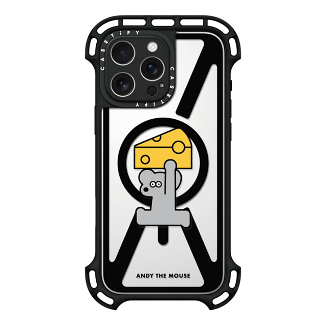 Seiji Matsumoto x CASETiFY iPhone 16 Pro Max ケース ブラック ウルトラ バウンスケース MagSafe対応 ANDY & CHEESE