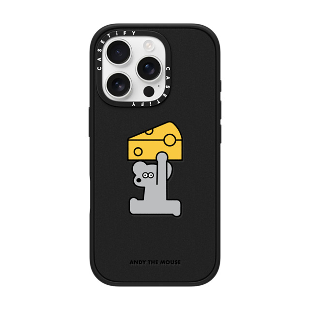 Seiji Matsumoto x CASETiFY iPhone 16 Pro ケース マットブラック インパクトケース MagSafe対応 ANDY & CHEESE