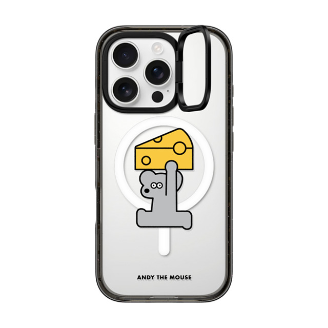 Seiji Matsumoto x CASETiFY iPhone 16 Pro ケース ブラック インパクトリングスタンドケース MagSafe対応 ANDY & CHEESE