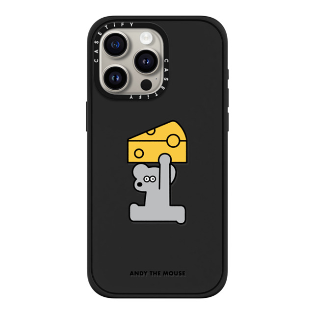 Seiji Matsumoto x CASETiFY iPhone 15 Pro Max ケース マットブラック インパクトケース MagSafe対応 ANDY & CHEESE