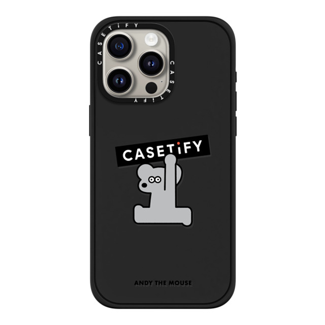 Seiji Matsumoto x CASETiFY iPhone 15 Pro Max ケース マットブラック インパクトケース MagSafe対応 ANDY CASETiFY