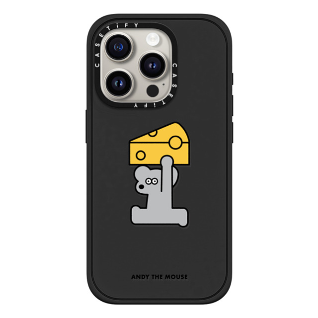 Seiji Matsumoto x CASETiFY iPhone 15 Pro ケース マットブラック インパクトケース MagSafe対応 ANDY & CHEESE