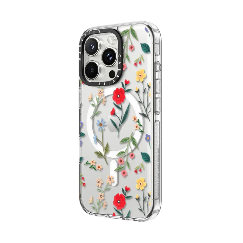 Clear iPhone 16 Pro Max Case MagSafe Compatible - Summer Floral