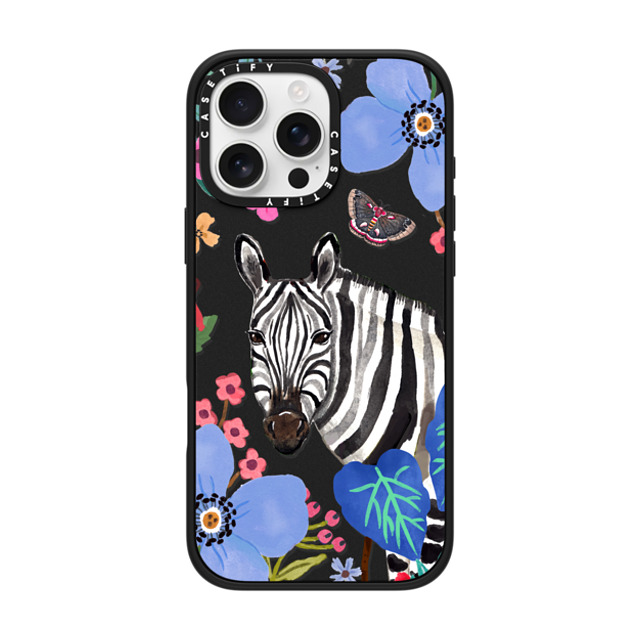 Ploypisut x CASETiFY iPhone 16 Pro Max Case Summer,Animal Matte Black Impact Case MagSafe Compatible Zebra Father's Day Ploypisut x CASETiFY iPhone 16 Pro Max Case Summer,Animal Matte Black Impact Case MagSafe Compatible Zebra Father's Day