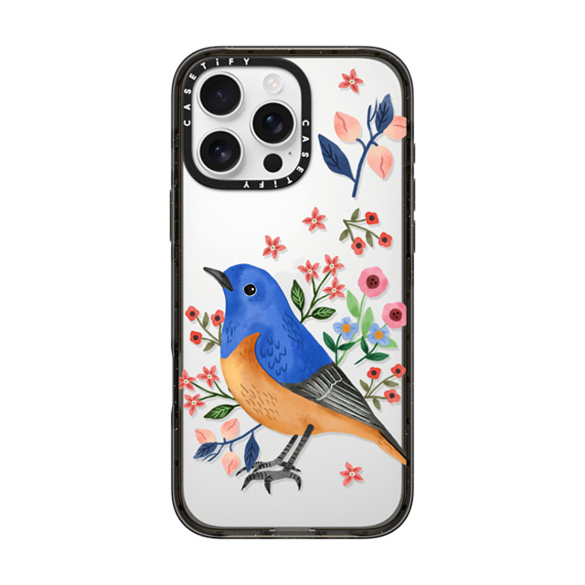 Ploypisut x CASETiFY iPhone 16 Pro Max ケース ブラック インパクトケース Blue Bird Ploypisut x CASETiFY iPhone 16 Pro Max ケース ブラック インパクトケース Blue Bird