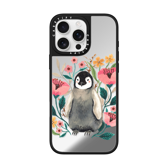 Ploypisut x CASETiFY iPhone 16 Pro Max ケース Summer,Floral Silver on Black ミラーケース MagSafe対応 Cute Penguin Father's Day Ploypisut x CASETiFY iPhone 16 Pro Max ケース Summer,Floral Silver on Black ミラーケース MagSafe対応 Cute Penguin Father's Day