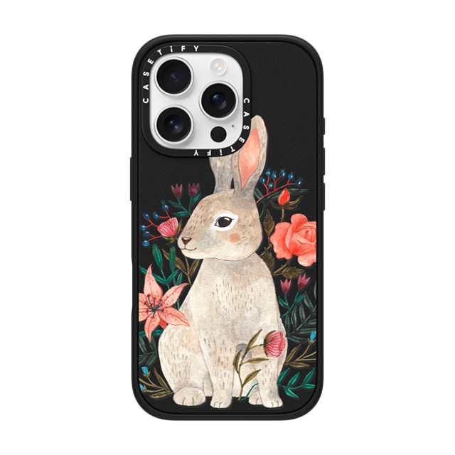 Ploypisut x CASETiFY iPhone 16 Pro Case Summer,Floral マットブラック Impact Case MagSafe Compatible Rabbit Mother's Day Ploypisut x CASETiFY iPhone 16 Pro Case Summer,Floral マットブラック Impact Case MagSafe Compatible Rabbit Mother's Day