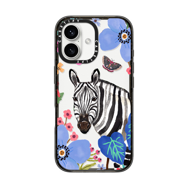 Ploypisut x CASETiFY iPhone 16 Case Summer,Animal Black Impact Case Zebra Mother's Day Ploypisut x CASETiFY iPhone 16 Case Summer,Animal Black Impact Case Zebra Mother's Day