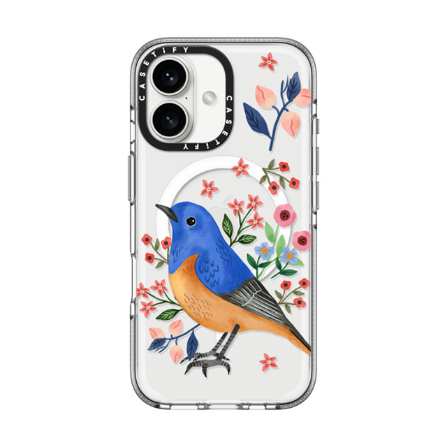 Ploypisut x CASETiFY iPhone 16 Case Summer Clear Clear Case MagSafe Compatible Blue Bird Mother's Day Ploypisut x CASETiFY iPhone 16 Case Summer Clear Clear Case MagSafe Compatible Blue Bird Mother's Day