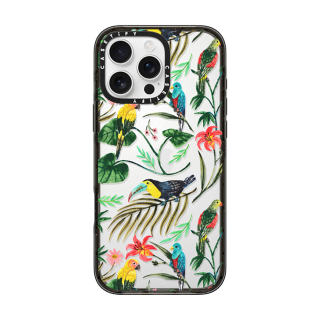 Ploypisut x CASETiFY iPhone 16 Pro Max Case Summer,Floral Black インパクトケース Tropical Birds Mother's Day Ploypisut x CASETiFY iPhone 16 Pro Max Case Summer,Floral Black インパクトケース Tropical Birds Mother's Day