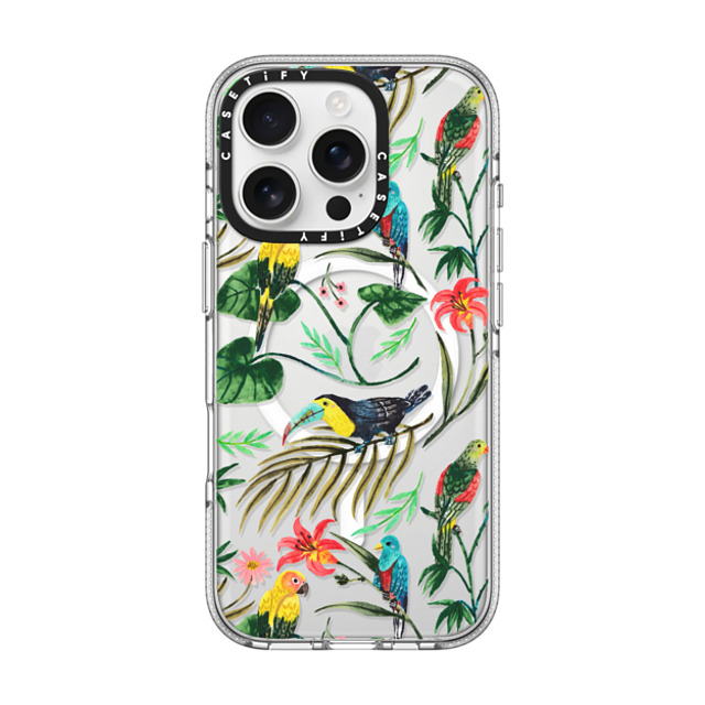 Ploypisut x CASETiFY iPhone 16 Pro Case Summer,Floral Clear Clear Case MagSafe Compatible Tropical Birds Mother's Day Ploypisut x CASETiFY iPhone 16 Pro Case Summer,Floral Clear Clear Case MagSafe Compatible Tropical Birds Mother's Day