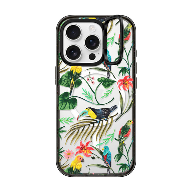 Ploypisut x CASETiFY iPhone 16 Pro Case Summer,Floral Black インパクトリングスタンドケース MagSafe対応 Tropical Birds Mother's Day Ploypisut x CASETiFY iPhone 16 Pro Case Summer,Floral Black インパクトリングスタンドケース MagSafe対応 Tropical Birds Mother's Day