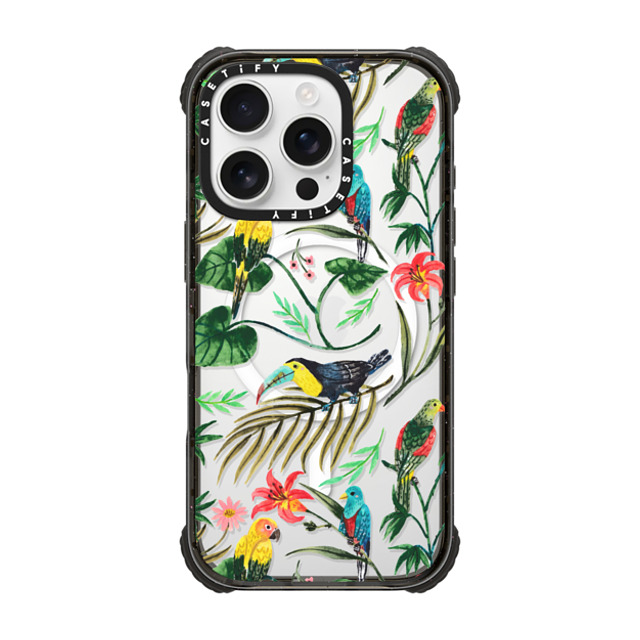 Ploypisut x CASETiFY iPhone 16 Pro Case Summer,Floral Black ウルトラ インパクトケース MagSafe 対応 Tropical Birds Mother's Day Ploypisut x CASETiFY iPhone 16 Pro Case Summer,Floral Black ウルトラ インパクトケース MagSafe 対応 Tropical Birds Mother's Day