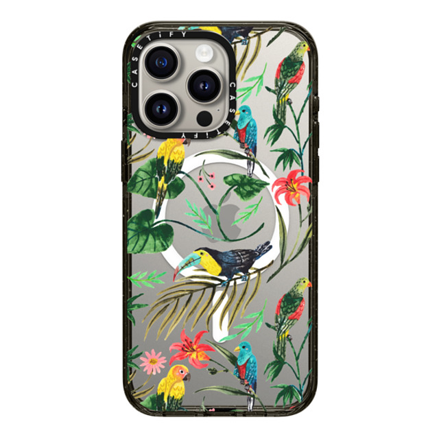 Ploypisut x CASETiFY iPhone 15 Pro Max Case Summer,Floral Black Impact Case MagSafe Compatible Tropical Birds Mother's Day Ploypisut x CASETiFY iPhone 15 Pro Max Case Summer,Floral Black Impact Case MagSafe Compatible Tropical Birds Mother's Day