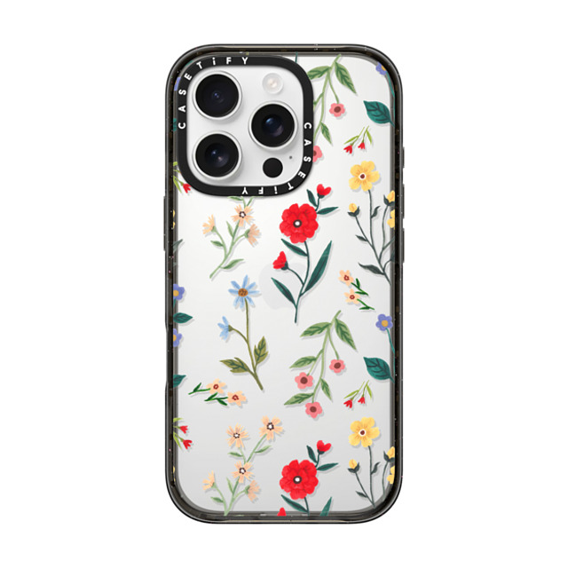 Ploypisut x CASETiFY iPhone 16 Pro ケース Summer,Floral ブラック インパクトケース Summer Floral Back to School Ploypisut x CASETiFY iPhone 16 Pro ケース Summer,Floral ブラック インパクトケース Summer Floral Back to School