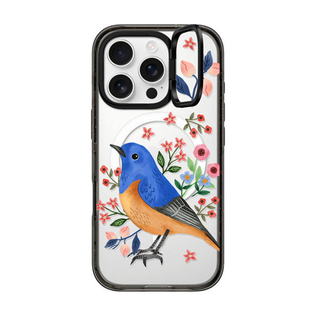 Ploypisut x CASETiFY iPhone 16 Pro Case Summer Black インパクトリングスタンドケース MagSafe対応 Blue Bird Back to School Ploypisut x CASETiFY iPhone 16 Pro Case Summer Black インパクトリングスタンドケース MagSafe対応 Blue Bird Back to School