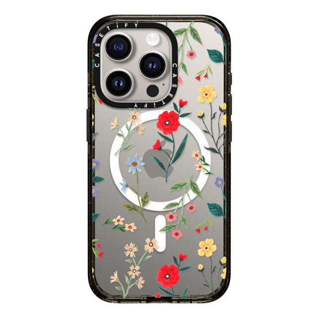 Ploypisut x CASETiFY iPhone 15 Pro ケース Summer,Floral ブラック インパクトケース MagSafe対応 Summer Floral Back to School Ploypisut x CASETiFY iPhone 15 Pro ケース Summer,Floral ブラック インパクトケース MagSafe対応 Summer Floral Back to School