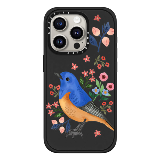 Ploypisut x CASETiFY iPhone 15 Pro ケース Summer マットブラック インパクトケース MagSafe対応 Blue Bird Back to School Ploypisut x CASETiFY iPhone 15 Pro ケース Summer マットブラック インパクトケース MagSafe対応 Blue Bird Back to School