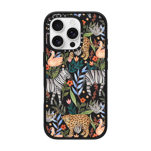 Ploypisut x CASETiFY iPhone 16 Pro Case Matte Black Impact Case Moody Jungle Ploypisut x CASETiFY iPhone 16 Pro Case Matte Black Impact Case Moody Jungle