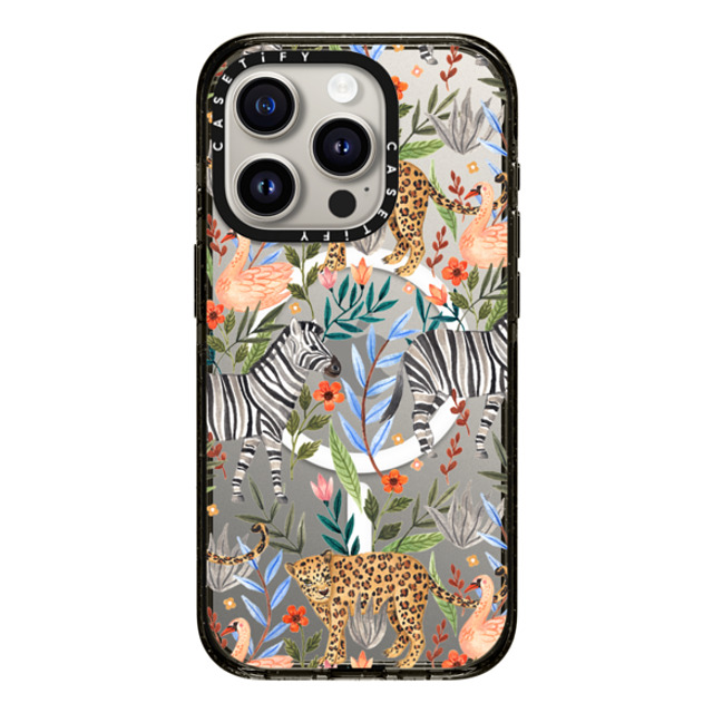 Ploypisut x CASETiFY iPhone 15 Pro Case Black Impact Case MagSafe Compatible Moody Jungle Ploypisut x CASETiFY iPhone 15 Pro Case Black Impact Case MagSafe Compatible Moody Jungle