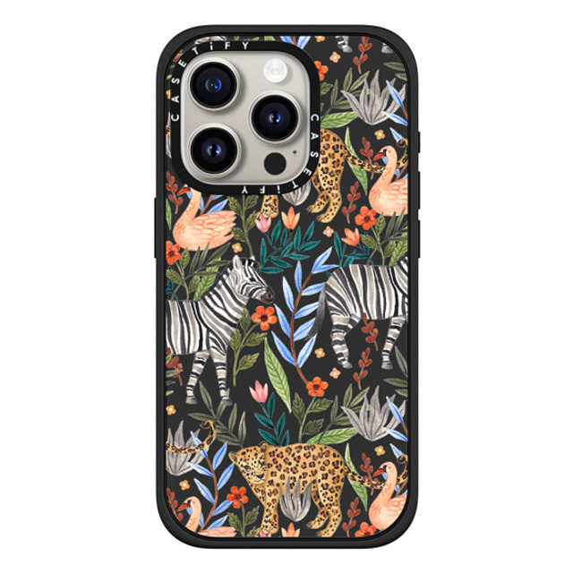 Ploypisut x CASETiFY iPhone 15 Pro Case Matte Black Impact Case MagSafe Compatible Moody Jungle Ploypisut x CASETiFY iPhone 15 Pro Case Matte Black Impact Case MagSafe Compatible Moody Jungle