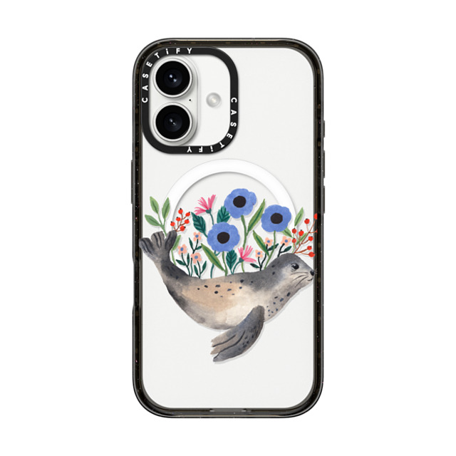 Ploypisut x CASETiFY iPhone 16 ケース Summer,Animal ブラック インパクトケース MagSafe対応 Seal Back to School Ploypisut x CASETiFY iPhone 16 ケース Summer,Animal ブラック インパクトケース MagSafe対応 Seal Back to School