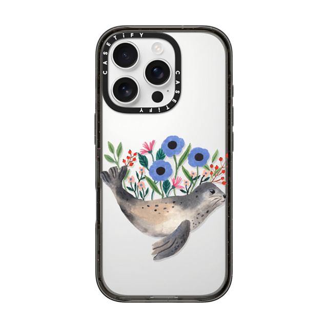 Ploypisut x CASETiFY iPhone 16 Pro ケース Summer,Animal ブラック インパクトケース Seal Back to School Ploypisut x CASETiFY iPhone 16 Pro ケース Summer,Animal ブラック インパクトケース Seal Back to School
