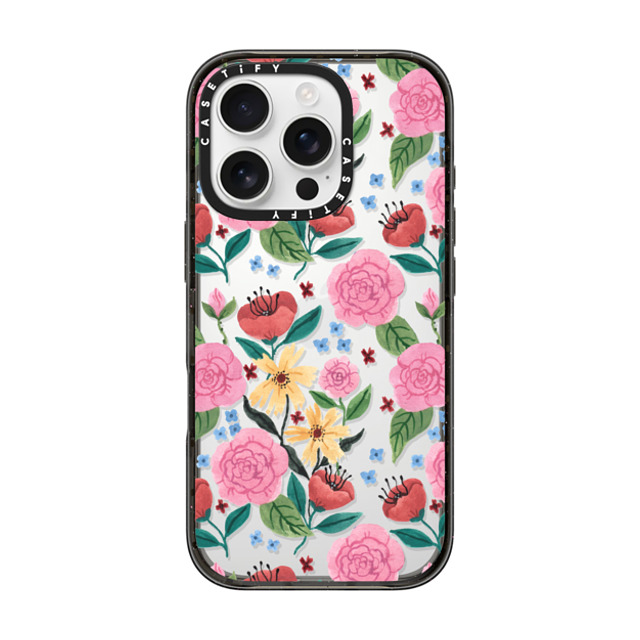 Ploypisut x CASETiFY iPhone 16 Pro Case Black Impact Case Spring Flower Ploypisut x CASETiFY iPhone 16 Pro Case Black Impact Case Spring Flower