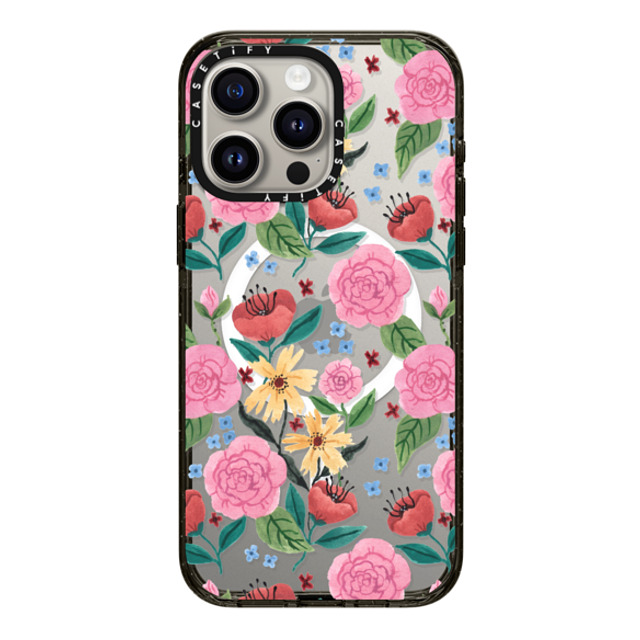 Ploypisut x CASETiFY iPhone 15 Pro Max Case Black Impact Case MagSafe Compatible Spring Flower Ploypisut x CASETiFY iPhone 15 Pro Max Case Black Impact Case MagSafe Compatible Spring Flower