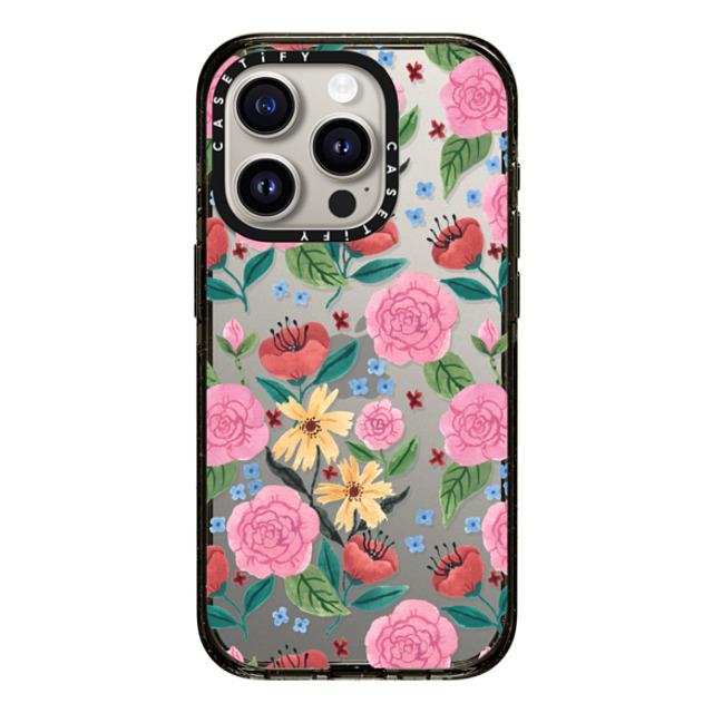 Ploypisut x CASETiFY iPhone 15 Pro Case Black Impact Case Spring Flower Ploypisut x CASETiFY iPhone 15 Pro Case Black Impact Case Spring Flower