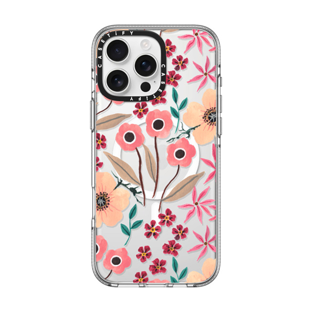 Ploypisut x CASETiFY iPhone 16 Pro Max ケース Summer,Floral クリア クリア ケース MagSafe対応 Pink Floral Father's Day Ploypisut x CASETiFY iPhone 16 Pro Max ケース Summer,Floral クリア クリア ケース MagSafe対応 Pink Floral Father's Day