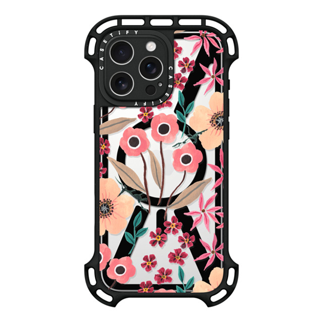 Ploypisut x CASETiFY iPhone 16 Pro Max Case Black ウルトラ バウンスケース MagSafe対応 Pink Floral Ploypisut x CASETiFY iPhone 16 Pro Max Case Black ウルトラ バウンスケース MagSafe対応 Pink Floral