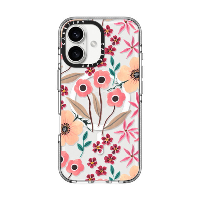 Ploypisut x CASETiFY iPhone 16 ケース Summer,Floral クリア クリア ケース MagSafe対応 Pink Floral Father's Day Ploypisut x CASETiFY iPhone 16 ケース Summer,Floral クリア クリア ケース MagSafe対応 Pink Floral Father's Day