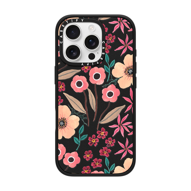 Ploypisut x CASETiFY iPhone 16 Pro Case Summer,Floral Matte Black Impact Case MagSafe Compatible Pink Floral Father's Day Ploypisut x CASETiFY iPhone 16 Pro Case Summer,Floral Matte Black Impact Case MagSafe Compatible Pink Floral Father's Day