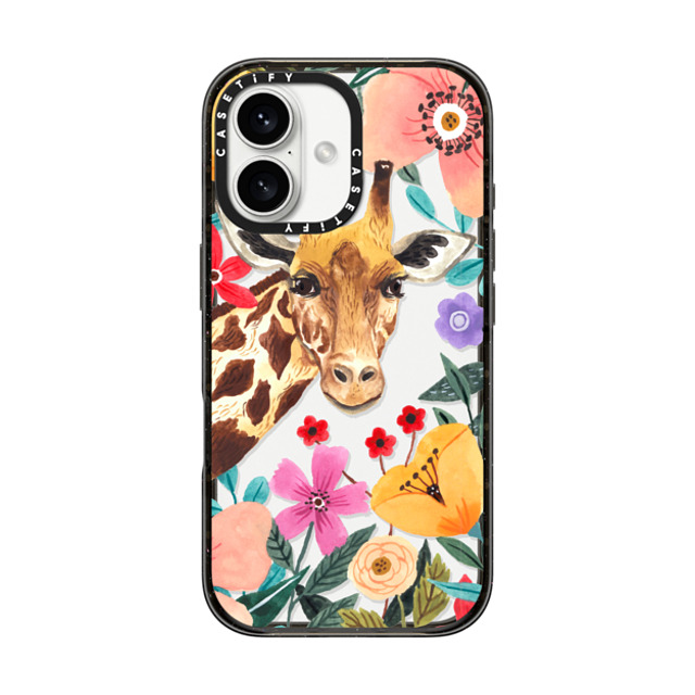 Ploypisut x CASETiFY iPhone 16 ケース Summer,Animal ブラック インパクトケース Giraffe Father's Day Ploypisut x CASETiFY iPhone 16 ケース Summer,Animal ブラック インパクトケース Giraffe Father's Day