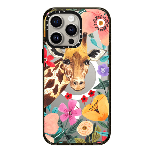 Ploypisut x CASETiFY iPhone 15 Pro Max Case Summer,Animal Black Impact Case MagSafe Compatible Giraffe Back to School Ploypisut x CASETiFY iPhone 15 Pro Max Case Summer,Animal Black Impact Case MagSafe Compatible Giraffe Back to School