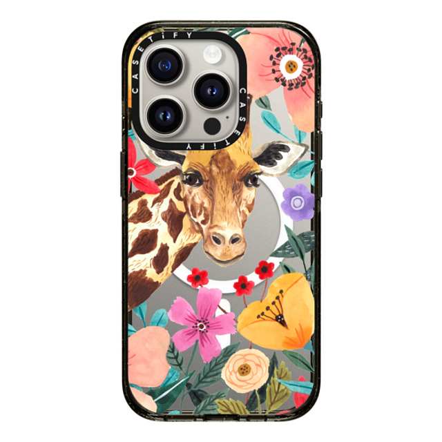 Ploypisut x CASETiFY iPhone 15 Pro ケース Summer,Animal ブラック インパクトケース MagSafe対応 Giraffe Back to School Ploypisut x CASETiFY iPhone 15 Pro ケース Summer,Animal ブラック インパクトケース MagSafe対応 Giraffe Back to School