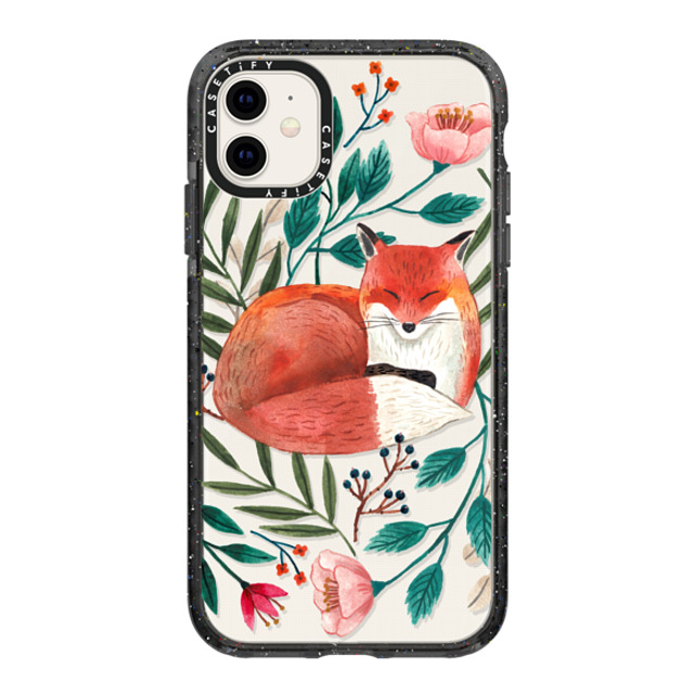 Ploypisut x CASETiFY iPhone 11 ケース Summer,Animal ブラック インパクトケース Sleepy Fox Back to School Ploypisut x CASETiFY iPhone 11 ケース Summer,Animal ブラック インパクトケース Sleepy Fox Back to School