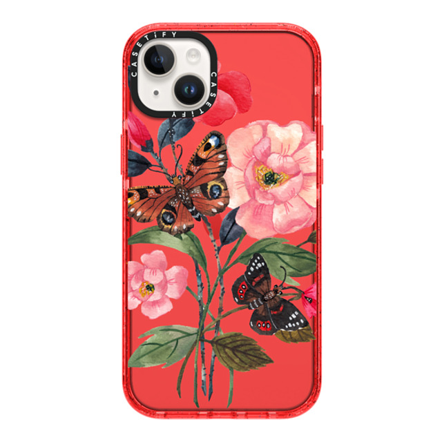 Ploypisut x CASETiFY iPhone 14 Plus ケース Summer,Floral レッド インパクトケース Floral & Butterfly Father's Day Ploypisut x CASETiFY iPhone 14 Plus ケース Summer,Floral レッド インパクトケース Floral & Butterfly Father's Day