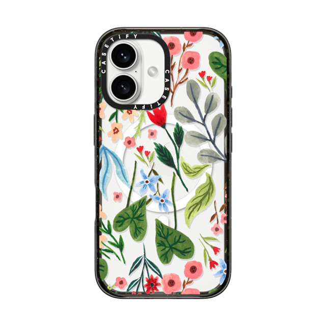 Ploypisut x CASETiFY iPhone 16 Case Summer,Floral Black Impact Case MagSafe Compatible Little Blooming Back to School Ploypisut x CASETiFY iPhone 16 Case Summer,Floral Black Impact Case MagSafe Compatible Little Blooming Back to School