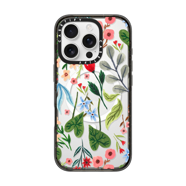Ploypisut x CASETiFY iPhone 16 Pro Case Summer,Floral Black Impact Case MagSafe Compatible Little Blooming Back to School Ploypisut x CASETiFY iPhone 16 Pro Case Summer,Floral Black Impact Case MagSafe Compatible Little Blooming Back to School