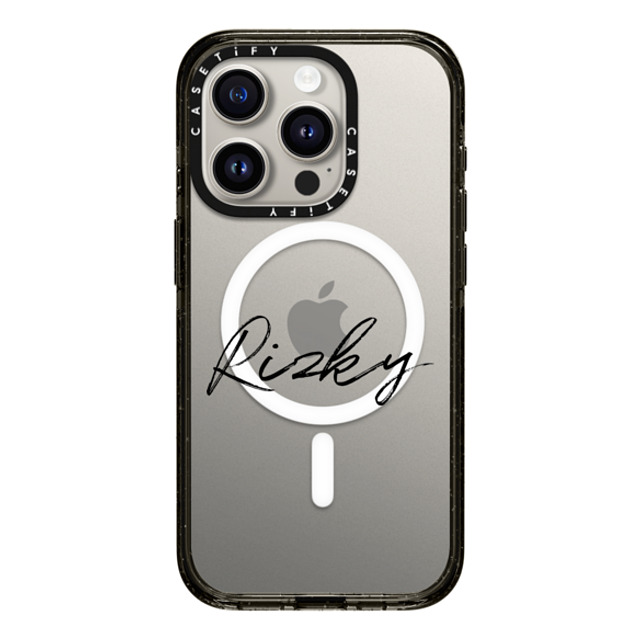 CASETiFY iPhone 15 Pro Case Black Impact Case MagSafe Compatible Custom Case - Rizky CASETiFY iPhone 15 Pro Case Black Impact Case MagSafe Compatible Custom Case - Rizky