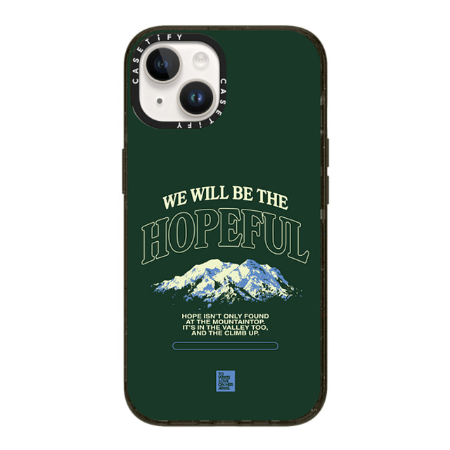 TWLOHA x CASETiFY iPhone 14 ケース ブラック インパクトケース The Climb Up