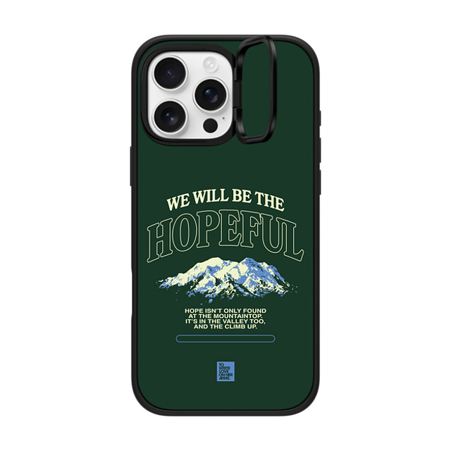 TWLOHA x CASETiFY iPhone 16 Pro Max ケース マットブラック インパクトリングスタンドケース MagSafe対応 The Climb Up